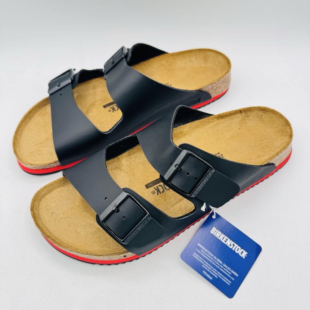 Birkenstock Arizona Prof Sandals Men's Size 10 EU 43 Black Leather